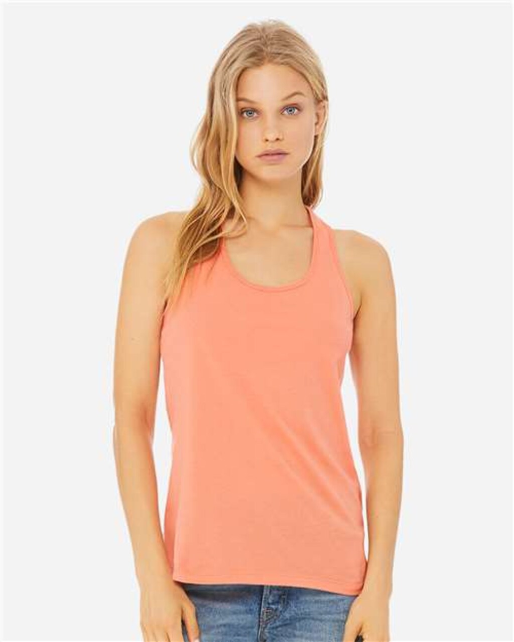 BELLA + CANVAS Women’s Jersey Racerback Crewneck Tank Top 6008 – Lightweight Sleeveless Tee for Casual Wear